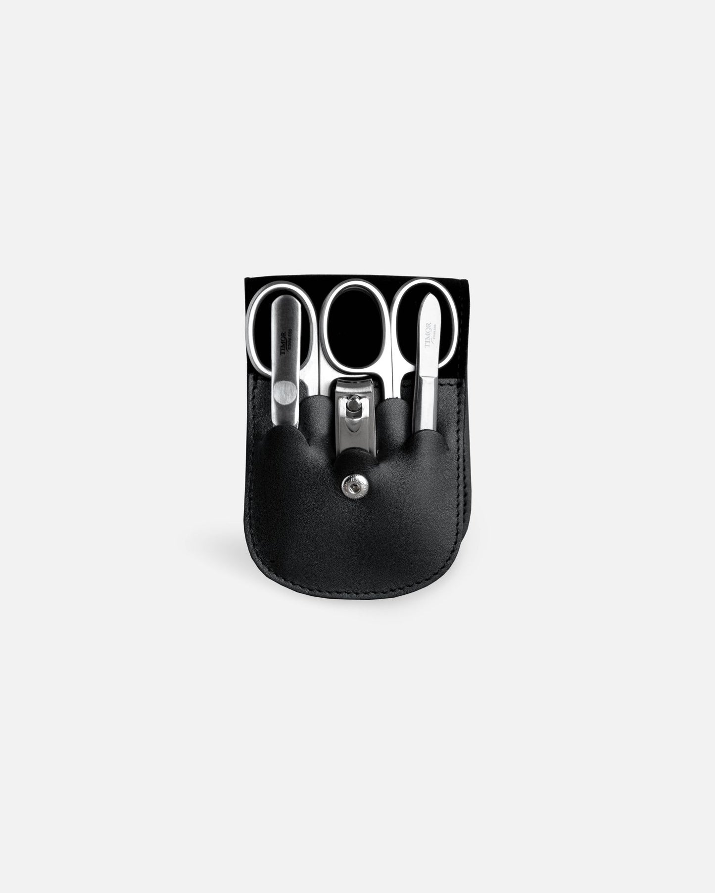 5-Piece Manicure Set - Smooth Black Leather