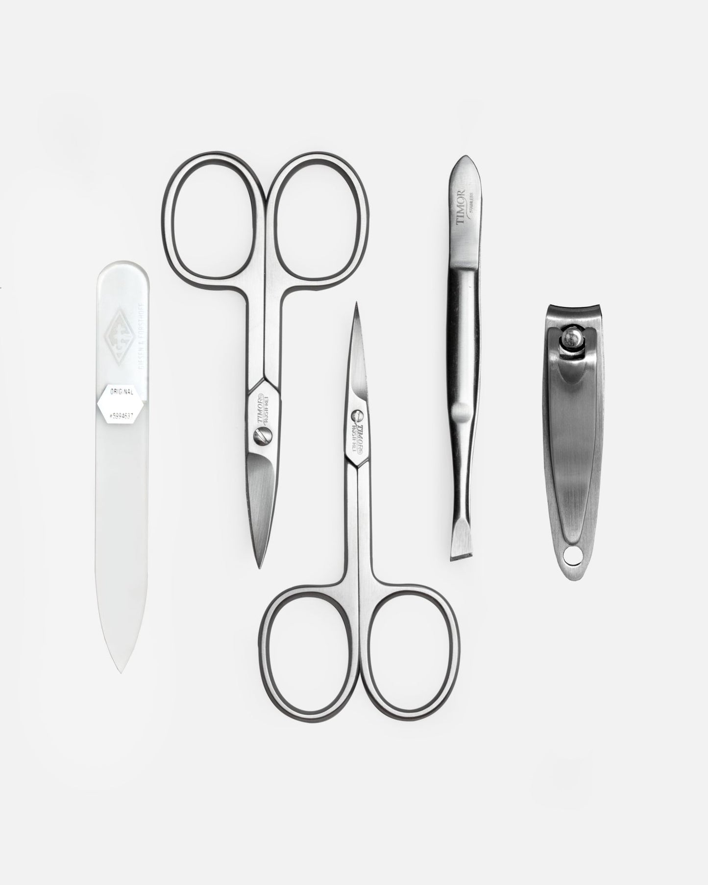 5-Piece Manicure Set - Smooth Black Leather