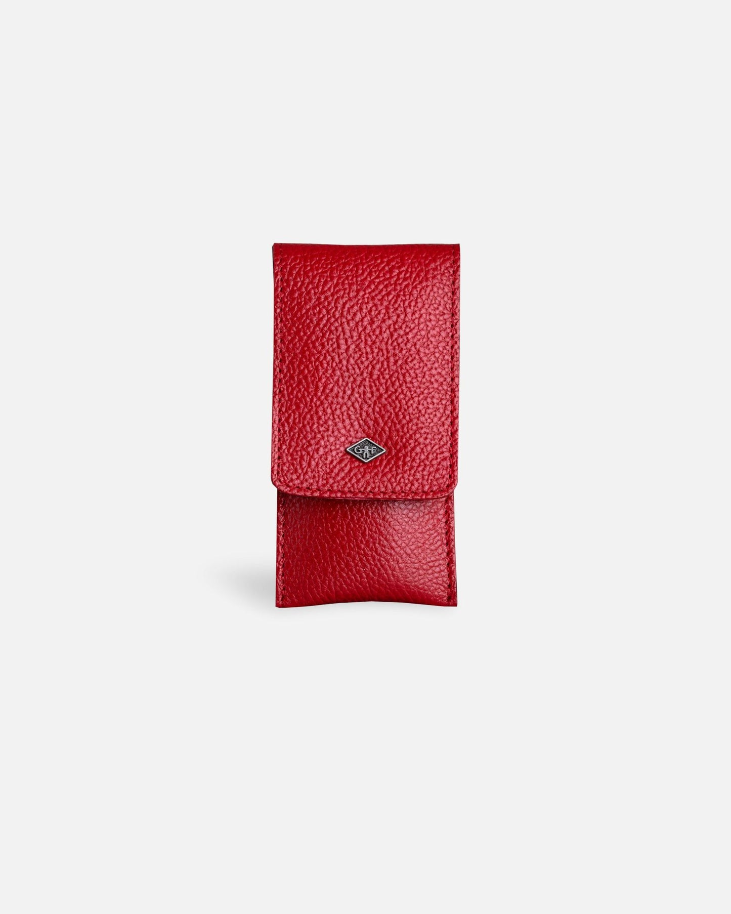 3-Piece Manicure Kit – Red Grained Leather Case