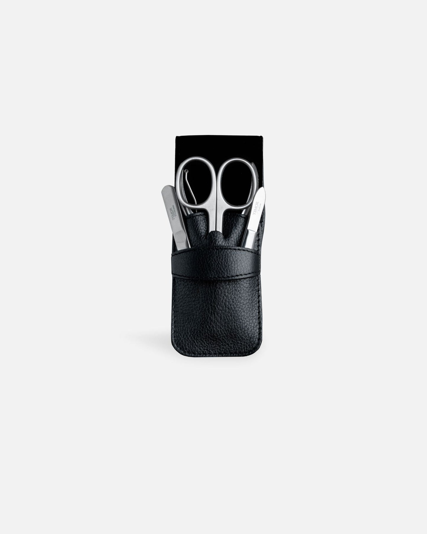 4-Piece Manicure Set - Black Nappa Leather