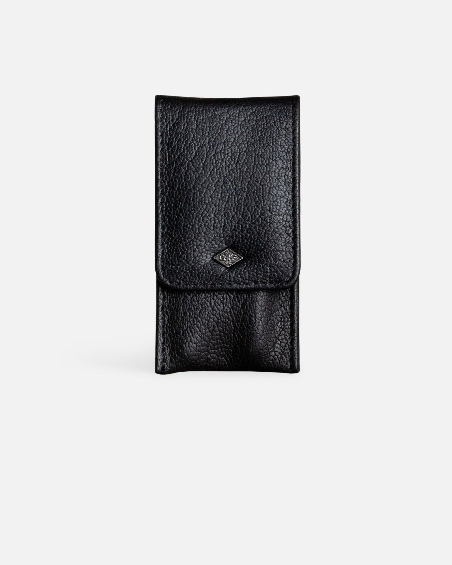 3-Piece Manicure Kit - Black Naturally Tanned Leather